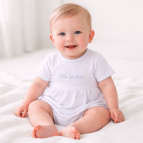 Little Brother Embroidered Short Sleeve Bubble