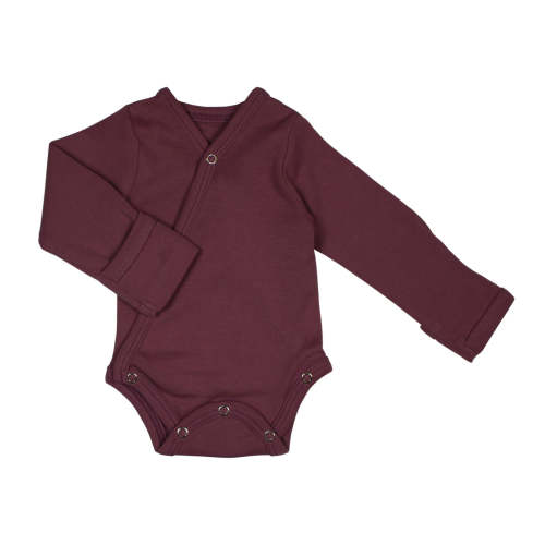 Eggplant | Organic Kimono Bodysuit – L'ovedbaby