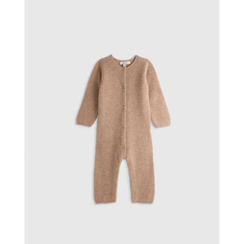 Washable Cashmere romper - Baby in Oatmeal