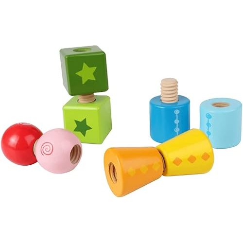 Hape Twist and Turnables Wooden Building Block Learning Set