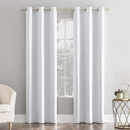 Mainstays Blackout Grommet Single Curtain Panel, 1 Panel, White, 40"W x 95"L