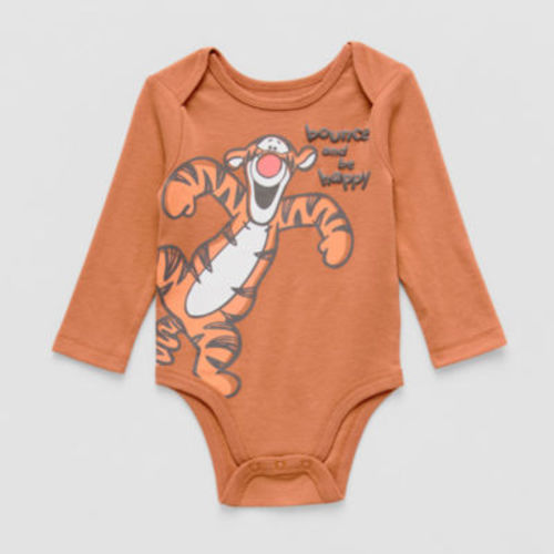 Disney Baby Boys Tigger Crew Neck Long Sleeve Bodysuit