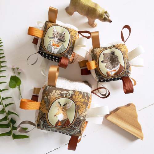 Woodland Animals Ribbon Block