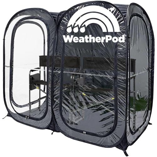 WeatherPod® The Original Shark Tank Side-by-Side™ 2-4 Person Pop-Up Pod - Stay Warm, Dry, and Out of The Sun - Weather Pod for Sports, Rain, or Wind - Simple to Set Up and Tear Down