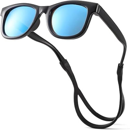 COASION Bendable Flexible Polarized Newborn Baby Sunglasses with Silicon Strap for Infant Boys Girls Age 0-12 Months CA9042