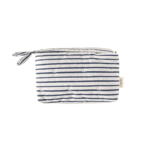 Pehr On The Go Mini Pouch - Stripes Away Ink Blue