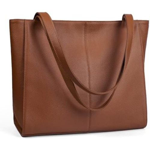 befen Genuine Leather Tote Bag for Women Work, Women's Leather Shoulder Bags Purses Satchel Handbags with Laptop Compartment