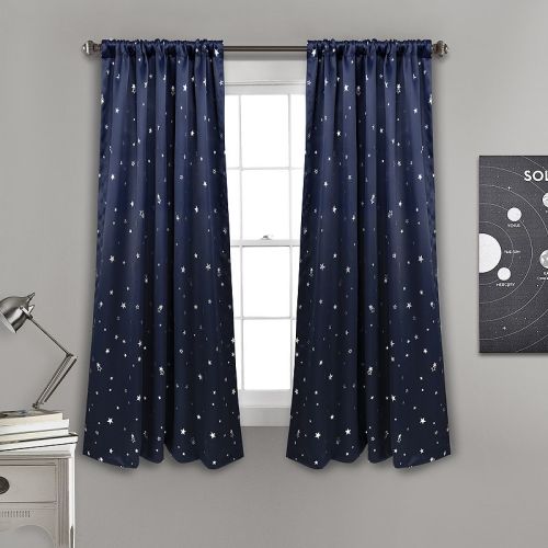 Lush Decor Star Blackout Set of 2 Window Curtain Panels