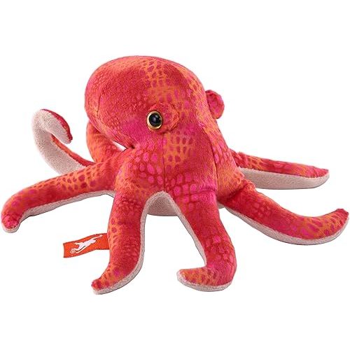 Wild Republic Pocketkins Eco Octopus, Stuffed Animal, 5 Inches, Plush Toy, Made from Recycled Materials, Eco Friendly