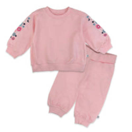 2-Piece Cozy Sweatsuit with Embroidered Sleeve | Honest Baby Clothing