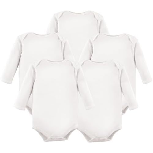 Hudson Baby Basics Unisex Baby Cozy Long Sleeve Bodysuits 5-Pack