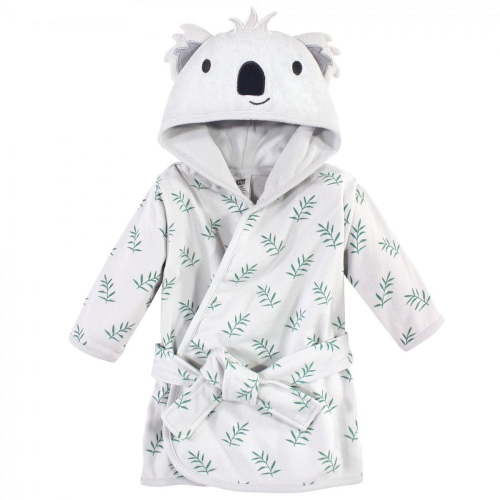 Hudson Baby Infant Unisex Cotton Rich Bathrobe, Koala, 0-9M
