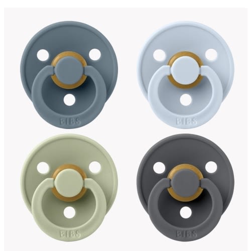 BIBS Colour 4 PACK Pacifiers - Petrol/Sage/Baby Blue/Iron – Bibsworld store US