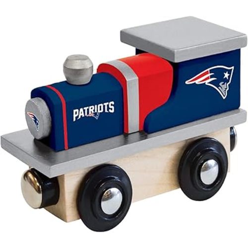 MasterPieces NFL New England Patriots Real Wood Toy Train, For Ages 3+