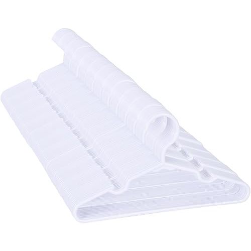 120 Pack White Kids Hangers 11.6 Inch - Baby Clothes Hangers for Toddler & Child, Durable Plastic Children's Hangers for Closet, Pants, Coats, Skirts (Non-Slip, Space-Saving)