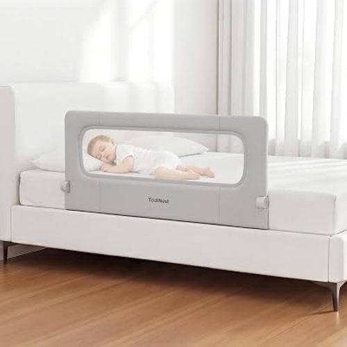 Bed Rail for Toddlers, 47 Inch Foldable Baby Guard