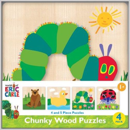 MasterPieces Eric Carle Chunky Wood Puzzles 4 Pack for Kids