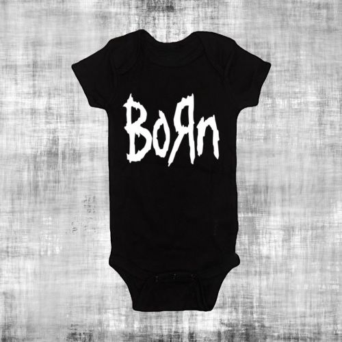 Born Nu Metal Heavy Metal Rock and Roll Baby Bodysuit Kids's Short Sleeve Onesie 12M Purple sold by Thirst Tatiania | SKU 810634683 | Printerval