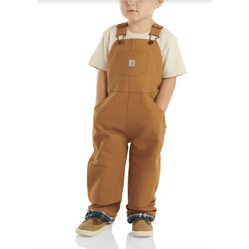Kids' Canvas Bib Overall Flannel-Lined (Baby/Toddler) | Carhartt