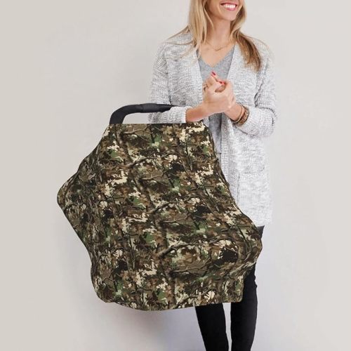 Camo Baby Car Seat Cover, Multi Use Baby Stroller Cover, Boys and Girls Camo Shower Gifts