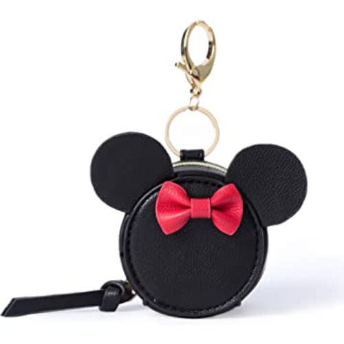 miss fong Pacifier Holder Case with Clip, Pacifier Pouch Cover, Pacifier Charm Pod with Clasp Attach to The Strollers & Diaper Bags, Hold 2 Pacifier or Nipple Shield(Bow Black)