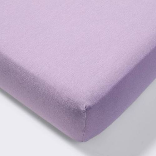 Polyester Rayon Fitted Crib Sheet - Purple - Cloud Island™