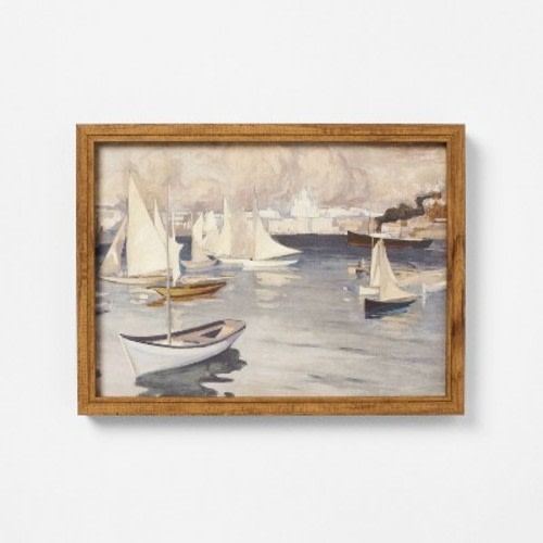 16"x12" Boats Framed Art - Threshold™ designed with Studio McGee