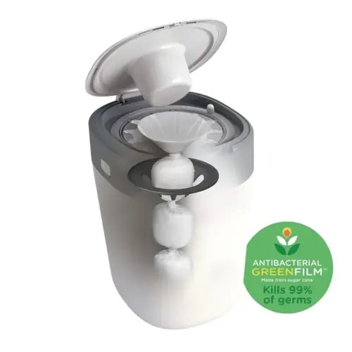 Tommee Tippee Twist & Click Nappy Disposal Unit - Cotton White | Baby Bunting AU