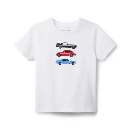 Boy Jet Ivory Race Car Tee by Janie and Jack