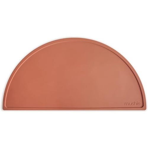 mushie Silicone Placemat for Kids | BPA-Free Non-Slip Design (Clay)