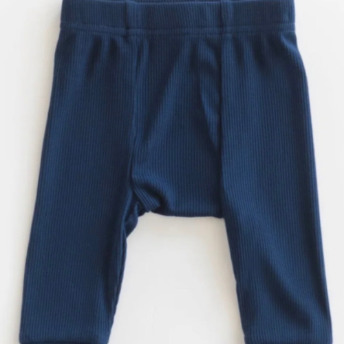 Ribbed Modal Pant - Navy
