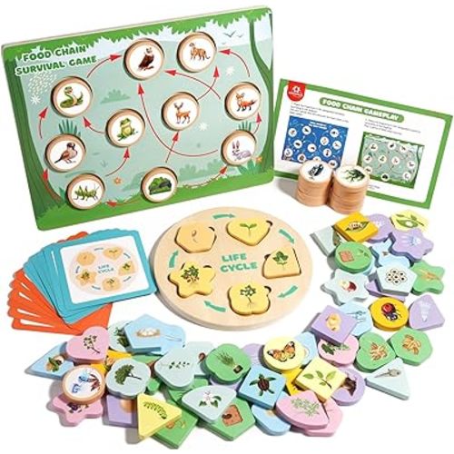 INIFEIDALA Montessori Wooden Preschool Educational Toys for Toddlers 3-6