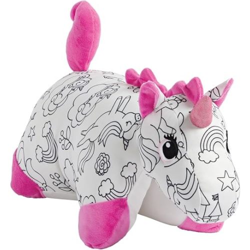 Pillow Pets Unicorn, 14" Color-On Plush Toy