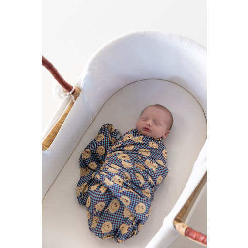 YELLOW TRIPPY CHECKER | SWADDLE