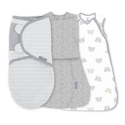 SwaddleMe by Ingenuity Baby Stages 3pk Long Sleeve Swaddle Wrap Gift Set - 0-12m