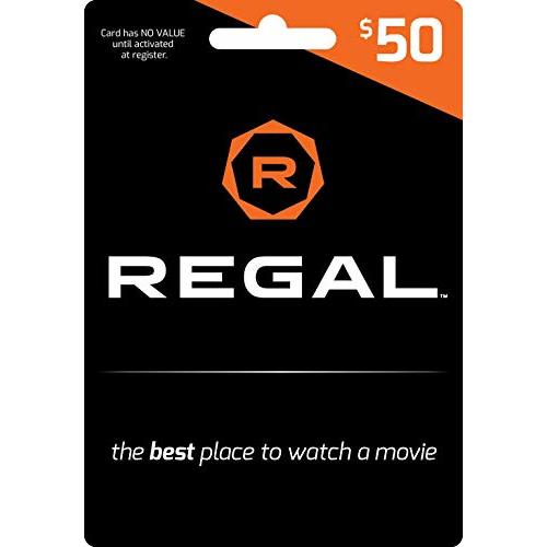 Regal Entertainment Physical Gift Card | Regal - $50