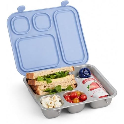 Elk and Friends Kids/Toddler Stainless Steel Bento Lunch Box + Silicone Lid