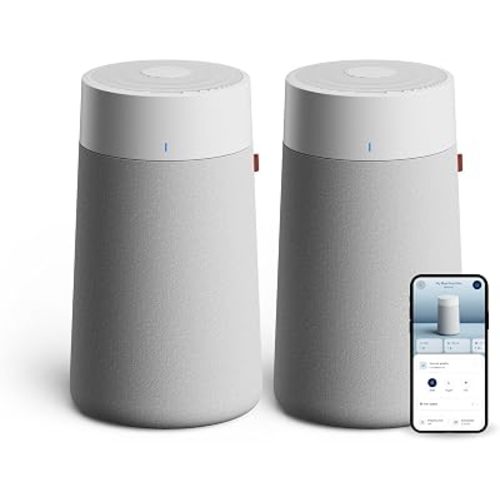BLUEAIR Blue Pure 411i Max Smart Air Purifier 2-Pack for Small Rooms up to 1,080 Sq Ft HEPASilent Air Cleaner for Pets Allergies Smoke & Dust WiFi Air Purifier with Auto Mode Air Purifier for Bedroom