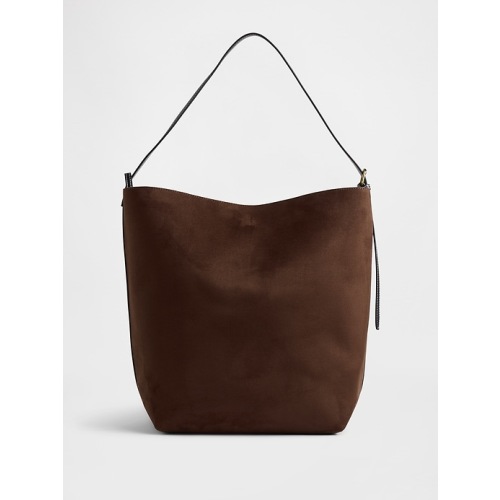 Vegan Suede Bucket Bag