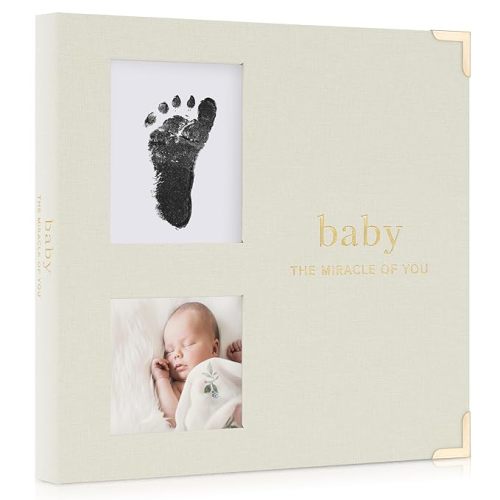 Keepsake Baby Memory Book for Boys and Girls – Timeless First 5 Year Baby Book With Photoslots – Cute Journal Scrapbook or Photo Album - Record a Milestone for Every Event from Birth to Age 5