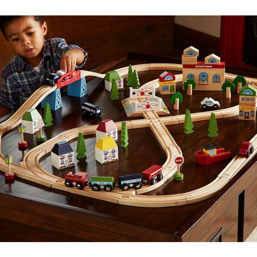Town and Country Wooden Train Set