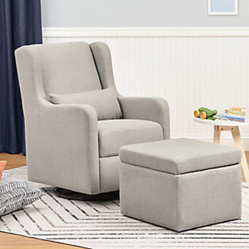 Carter's by Davinci Adrian Swivel Glider with Storage Ottoman