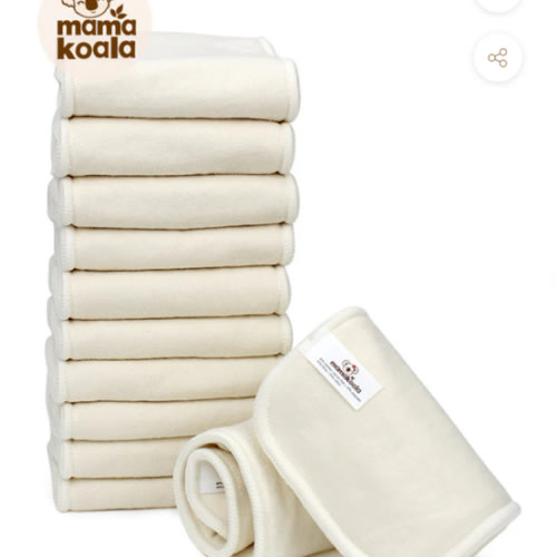 6-Layer Bamboo Hemp Cotton Cloth Diaper Insert - Night Time Solution