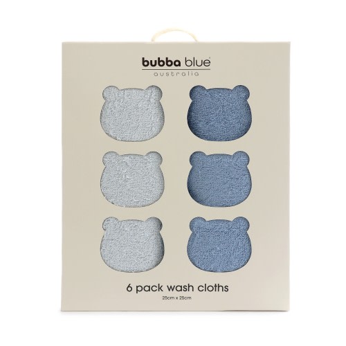 Bubba Blue Sundae Face Washer 6 Pack Blueberry