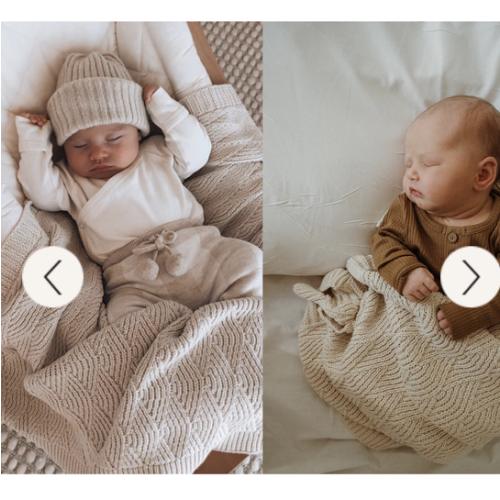 Shop organic Shell Stitch Blanket online for your baby at Bundl Australia – Bundl Australia