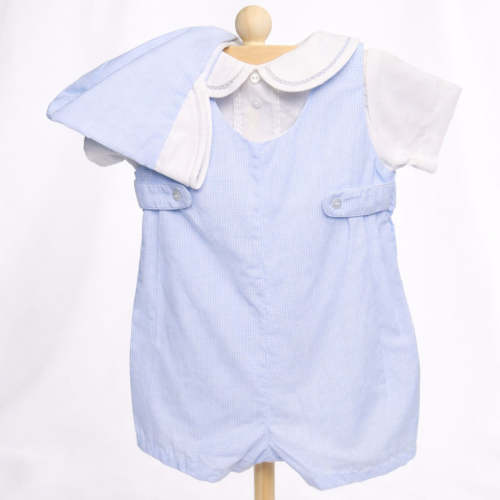 Gingham Romper with Hat