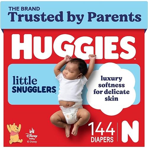 Huggies Little Snugglers Newborn Diapers, 144 Count