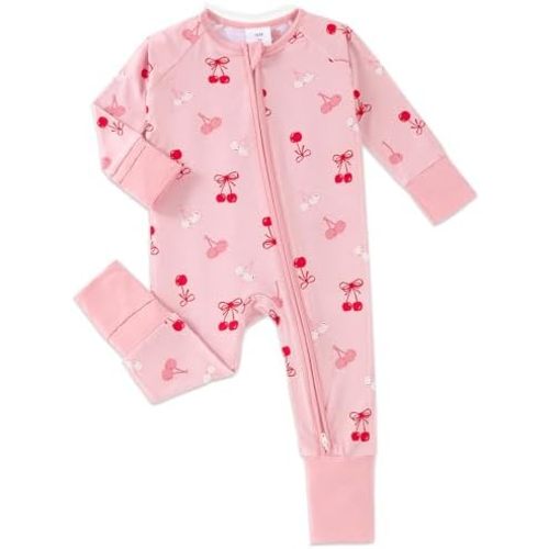 Baby Footless Pajamas with Mittens and Feet Cuffs Viscose of Bamboo Cartoon Infant Boys Girls Zippy Pjs Romper