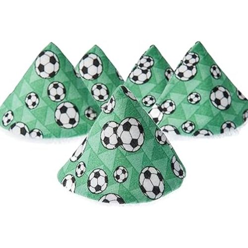 Washable Cotton Pee-Pee Teepees That Shield Baby Boys Pee During Diaper Changes. Makes a Great add-on Gift for a Baby Shower Thanks to its Fun, Gift-Ready Store Packaging. 5 Pack. Soccer