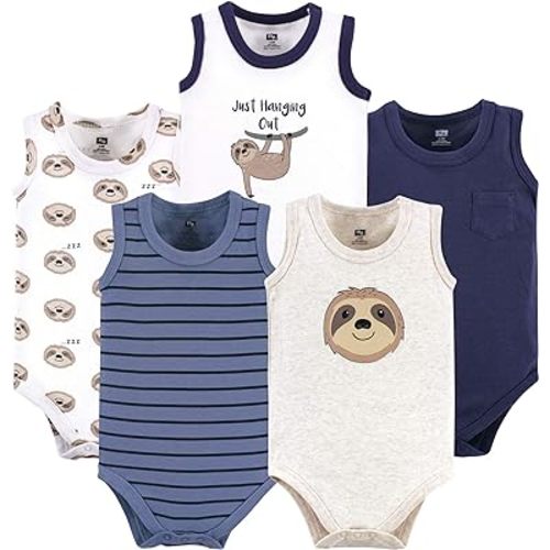 Hudson Baby Unisex Baby Cotton Sleeveless Bodysuits
